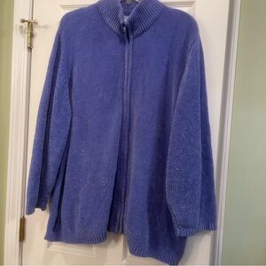 Liz & Me Purple Chenille Cowl Neck Sweater.  (82)